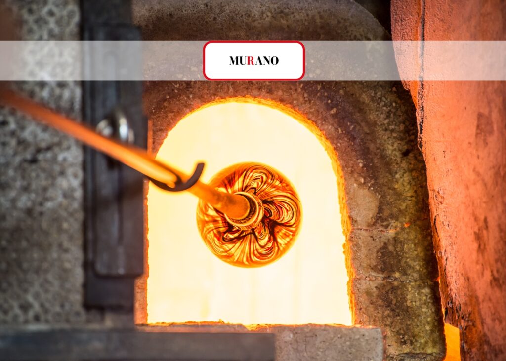 Image of furnace in Murano in the glass-making process
