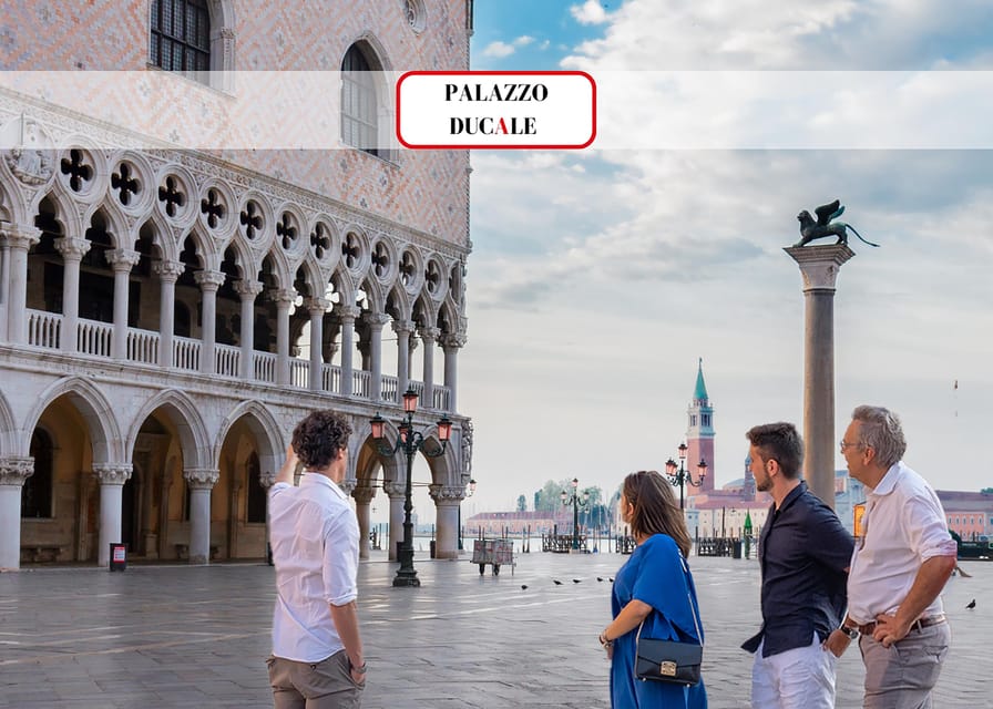 Guide showing Doge's Palace to a group of people